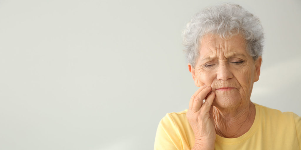 dental patient with missing teeth